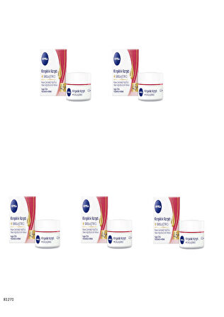 81271 NIVEA KIRIŞIKLIK KARŞITI + SIKILAŞTIRICI YAŞ 45+ YÜZ KREMİ  5 ADET