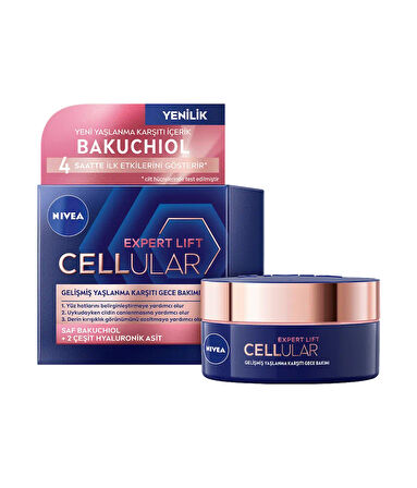 82613 NIVEA CELLULAR EXPERT LIFT YAŞLANMA KARŞITI GECE KREMİ 50 ML  5 ADET