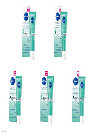 98756 NIVEA DERMA SKIN CLEAR NIGHT EXFOLIATOR GECE ARINDIRICI KREM  5 ADET