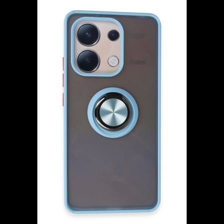 Xiaomi Redmi Note 13 4G Kılıf Montreal Yüzüklü Silikon Kapak - Buz Mavi
