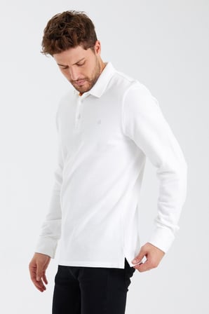 Erkek Basic Polo Yaka Uzun Bol Kışlık Bordo Sweatshirt