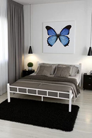 FURSİMO SERENİTA METAL ÇİFT KİŞİLİK BEYAZ KARYOLA,FERFORJE KARYOLA 160X200
