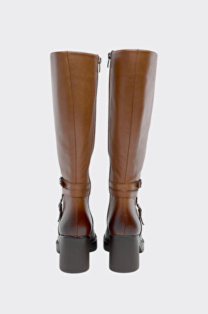 Hakiki Deri Fermarlı Kadın Çizme