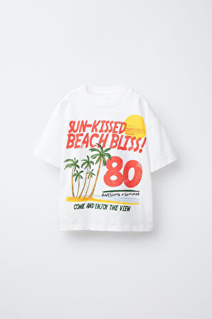Sun Kissed  Beach Blis  Baskılı Kız Çocuk  %100 Pamuk Tişört