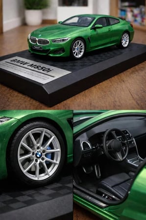 BMW M850i Coupe Diecast Model Araba Açılan Kapılar BMW Spor Model Araba :32 Ölçek Kutulu Standlı