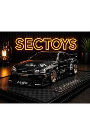 Nissan Skyline LBWK Diecast Model Araba Super Silhouette 1:24 Ölçek Model Araba