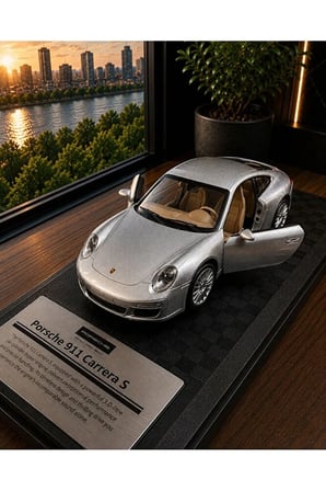 Porsche 911 Carrrra S Diecast Model Araba 1:26 Ölçek Model Porsche Spor Araba Kutulu Özel Standlı