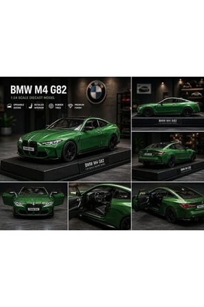 1:26 Ölçek BMW M4 Diecast Model Araba Özel Standlı BMW M4 G82 Spor Model Araba