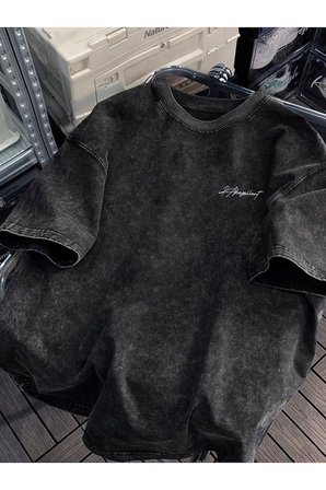 Vintage Rose Yıkamalı Oversize T-Shirt