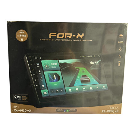 FOR-X XA-442Q V2 10'' TABLET MULTİMEDİA 4/64 ÖN KAYIT KAMERA HEDİYELİ