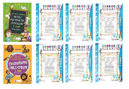 Ata 3.Sınıf Neşeli Matematik+Okuduğumu Anlıyorum+6lı Poşet Deneme