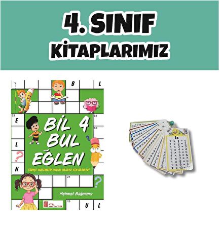 Ata 4.Sınıf Bil Bul Eğlen (Zincirli Çarpım Tablosu Kartelası Hediyeli)