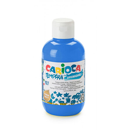 Carioca Tempera Suluboya Süper Yıkanabilir Parmak Boya Mavi 250 ML