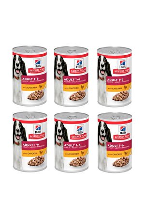 Hill's Science Plan Tavuklu Yetişkin Köpek Konserve Maması 370 Gr. X 6 Adet