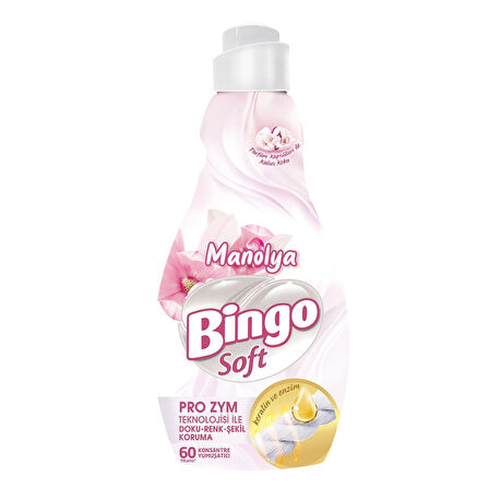 Bingo Soft Konsantre Çamaşır Yumuşatıcısı Manolya 1440 ml X 2 Adet