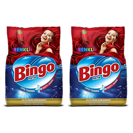 Bingo Matik Toz Çamaşır Deterjanı Renkli 4 Kg x 2 Adet