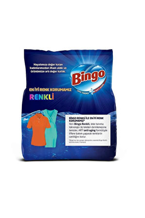 Bingo Matik Toz Çamaşır Deterjanı Renkli 4 Kg x 2 Adet