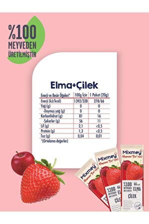 Mixmey Çilek Şöleni Meyve Bar 12 Adet | Koruyucusuz, Glutensiz Sağlıklı Atıştırmalık