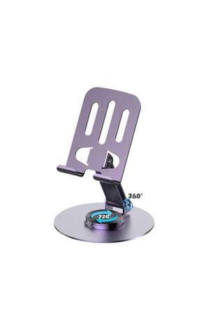 Yüksek Kaliteli Metal Katlanabilir 360 Dönebilen Ayarlanabilr Telefon Tutucu Masa Üstü Tablet Standı
