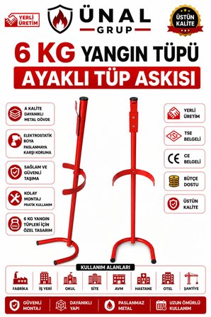Yangın Söndürme Tüpü Askısı 6 kg Yangın Tüpü için Uygun A Kalite Ev Araç İş Yeri için