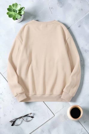Unisex Dreams Baskılı Bisiklet Yaka Sweatshirt