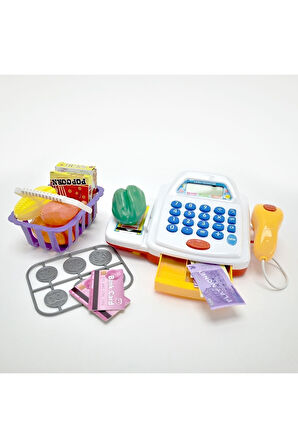 Vardem Işıklı Ve Sesli Yazar Kasa Oyuncak Yazar Kasa Beyaz Kırmızı