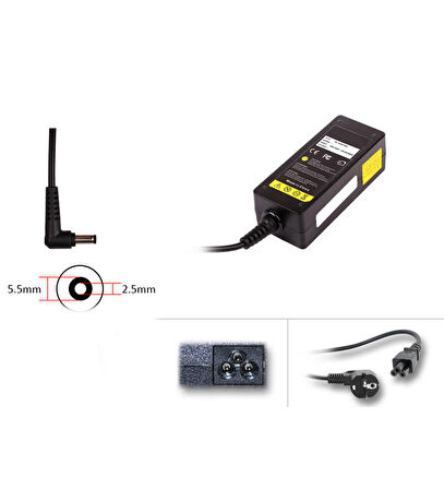 MSI 19V 2.1A 40W 5.5x2.5mm Notebook Adaptör Laptop Şarj