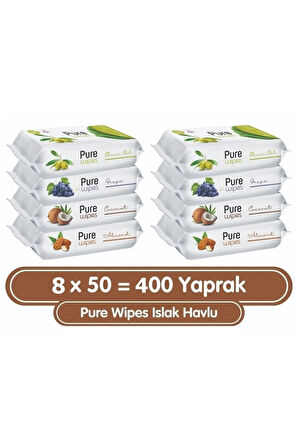 Wipes Islak Havlu 8x50 (400 Yaprak)