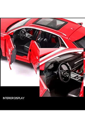 Audi Q8 SUV Tarzı Araba 1:24 Diecast Metal Model Araba Koleksiyon Araba Sesli Işıklı Audi Jip Araba