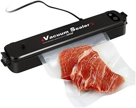 Vacuum Sealer Ev Tipi Vakumlama ve Yapıştırma Makinesi + 10 Adet Vakum Poşeti (5250)