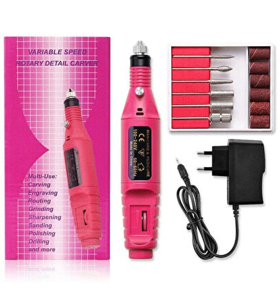 Elektrikli Manikür Pedikür Törpüsü Profesyonel Bakım Süsleme Elektrikli Tırnak Törpü Makinesi (5250)