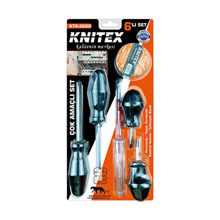 6PCS  TORNAVİDA - ÇOK AMAÇLI SET  TORNAVİDA - TOPAÇ TORNAVİDA - KONTROL KALEM - ELEKTRİK BANT (5250)