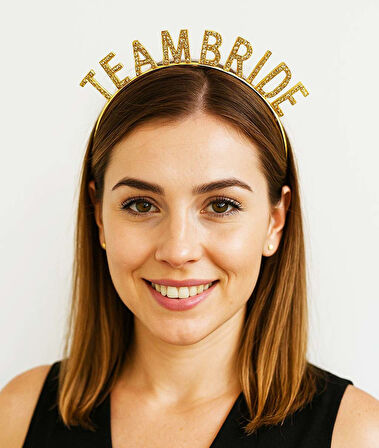 Altın Renk Team Bride Taç Plastik – Gelin ve Nedime Tacı (5250)