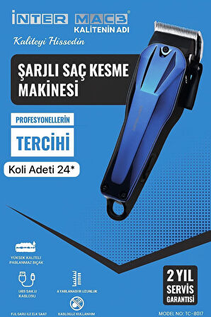 inter Mac3 Şarjlı Saç Kesme Makinesi TC-8017 (5250)