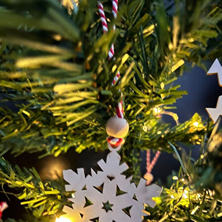 Ahşap Yılbaşı Ağaç Süsü-BY15 (5250)