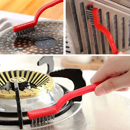 3 lü Detaylı Temizlik Bakır,Demir ve Sert Plastik Tel Fırça (5250)