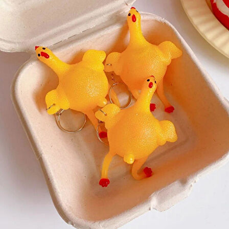 Yumurtlayan Eğlenceli Tavuk Anahtarlık (5250)