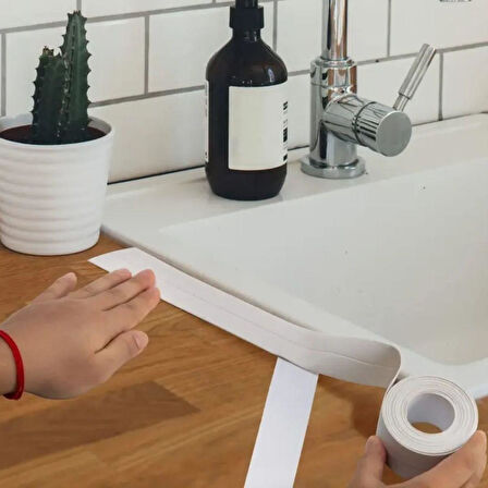 Su Sızdırmaz Banyo Mutfak Lavabo Küvet İzolasyon Şerit Bant,Lavabo Kenar Bandı 3.2 mt x 38 mm (5250)