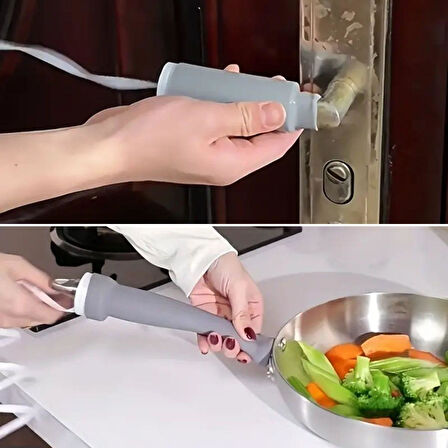 Isıya Dayanıklı Silikon Kauçuk Tencere,Kapı Tutma Kılıfı Kendinden Küçülen,Her Sapa Uyumlu Tava Kulp Yalıtımı 12-15 cm (5250)