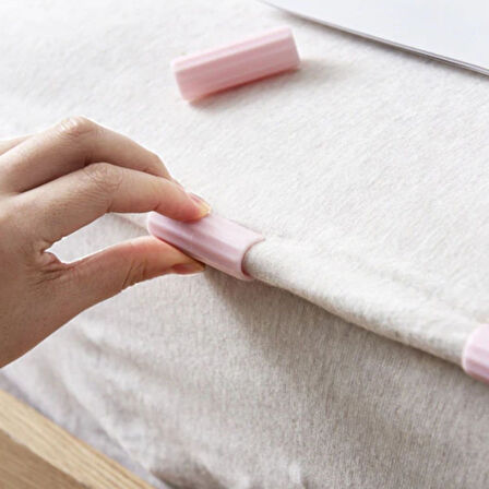 12 Adet Çok Amaçlı Çarşaf Tutucu, Sabitleyici ,Kaydırmaz Nevresim Örtü Düzenleyici Klipsler (5250)