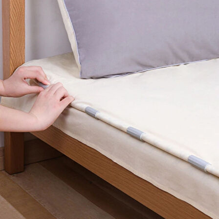 12 Adet Çok Amaçlı Çarşaf Tutucu, Sabitleyici ,Kaydırmaz Nevresim Örtü Düzenleyici Klipsler (5250)