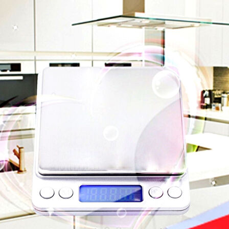 Elektronik 3 kg Kapasiteli Dijital Hassas Kantar Mutfak Tartısı Terazi (5250)