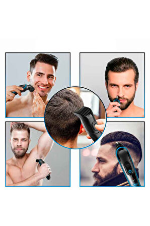 5in1 Fonksiyonlu Turbo Motorlu Saç Sakal Kesme Tıraş Makinesi Burun Kulak Ense Favori Tüm Vücut (5250)