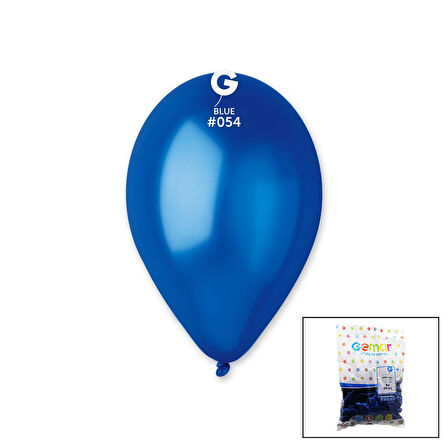 GM-110-36-54 METALİK - MAVİ BALON 11&apos;&apos; - 28CM - 100 PARÇA (5250)