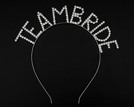 Kristal Taşlı Gümüş Renk Team Bride Gelin Tacı (5250)