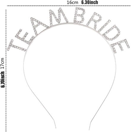 Kristal Taşlı Gümüş Renk Team Bride Gelin Tacı (5250)