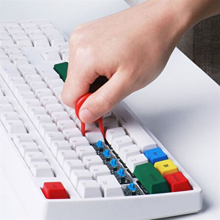 Çok Amaçlı Kırmızı Hassas Fırça Başlıklı  Bilgisayar Laptop Temizleme Fırçası (5250)