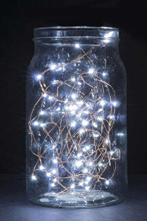 Pilli 5 metre Dekoratif Peri Led Beyaz Aydınlatma Süsleme Lambası (5250)