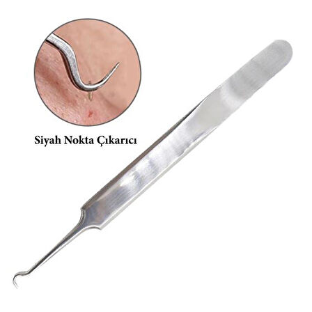 Paslanmaz Çelik Siyah Nokta Sivilce ve Akne Temizleyici Set 3'lü Kit (5250)