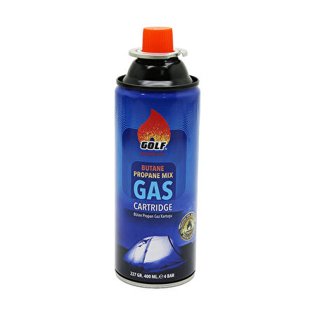 GOLF GAS PREMİUM BUTANE PROPANE MIX UZUN GAZ KARTUŞU 227GR/400ML (5250)